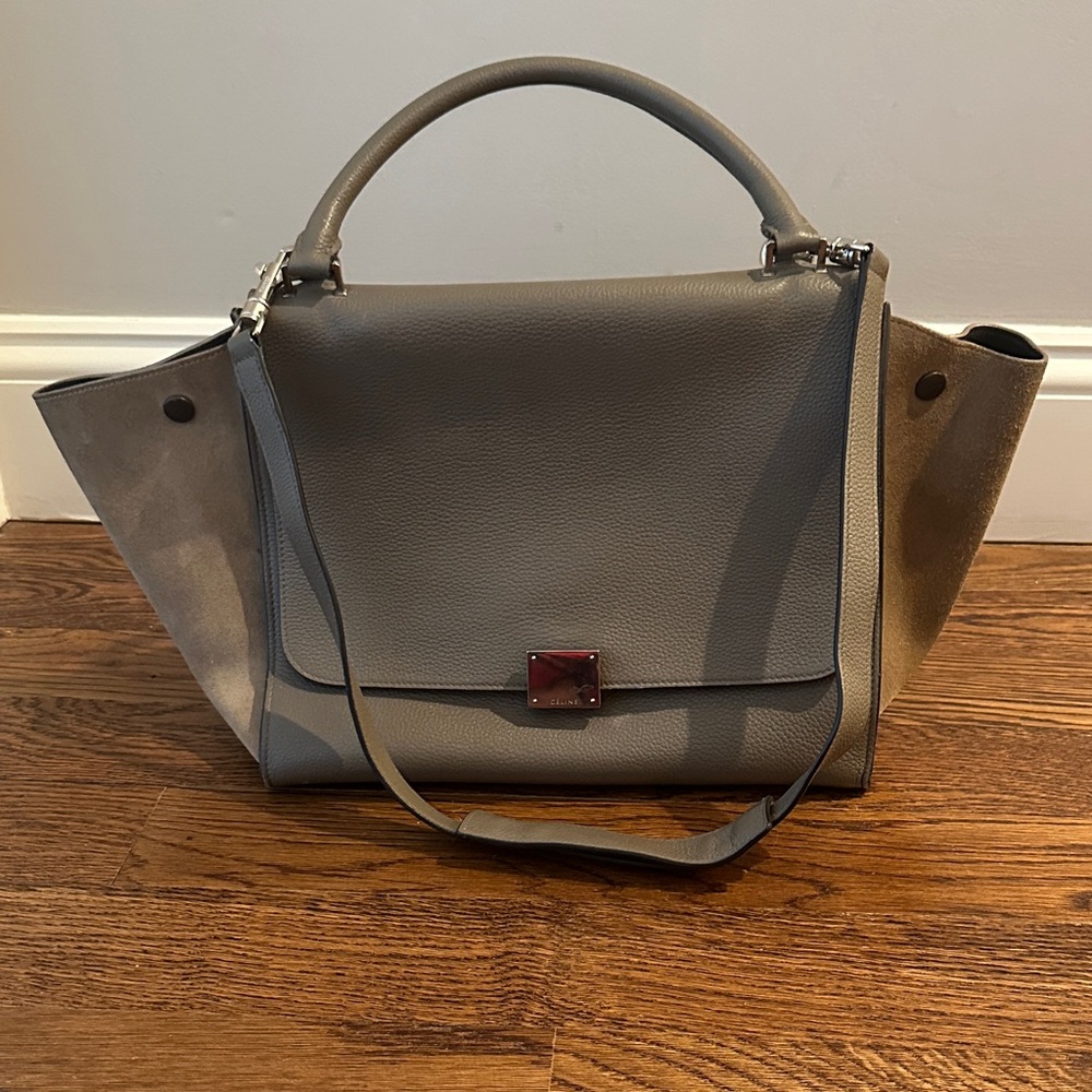 Celine small trapeze bag taupe